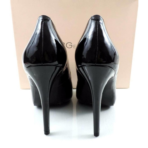 BCBG BCBGeneration DION Dress Open Toe High Heel Pumps Black Patent Size 10 - Picture 7 of 9